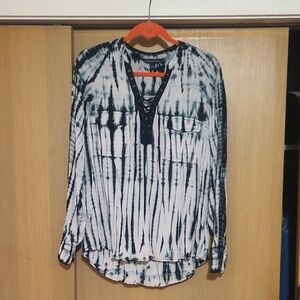 Rock & Republic Black and White Women's Top, L